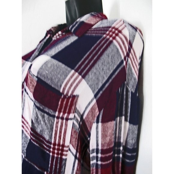 Catch Me Purple & Black Flannel L/S Shirt  Sz Small  ck measurement - Picture 6 of 8